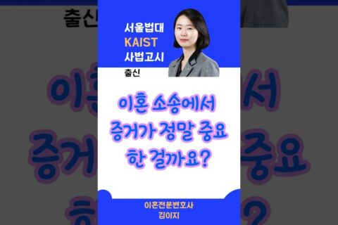 이혼소송의 증거