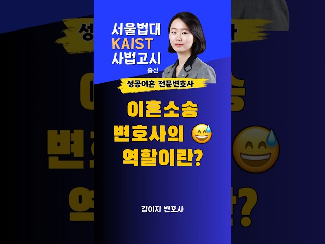 이혼 소송 변호사 역할
